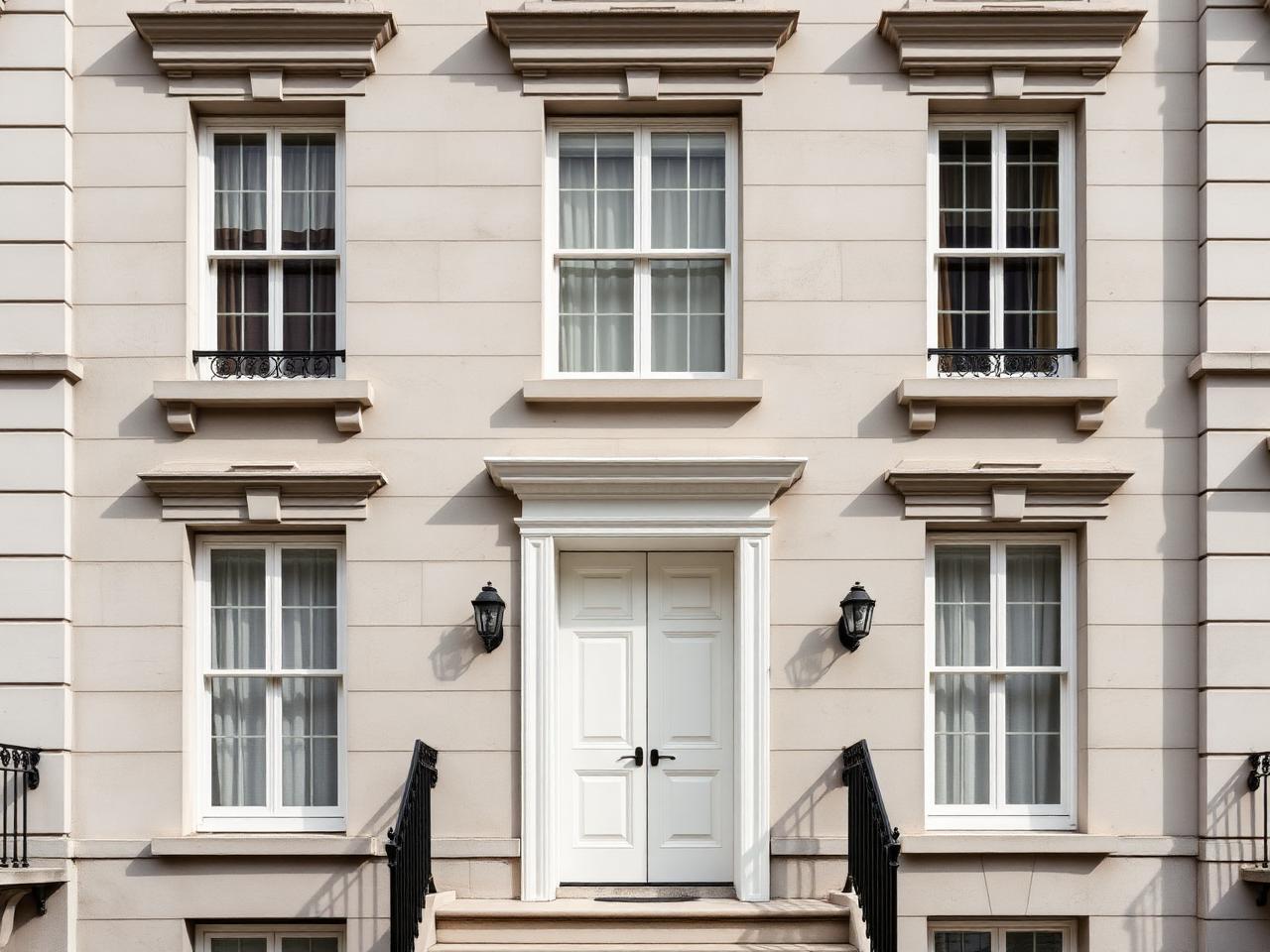 Classic Upper East Side limestone townhouse facade
